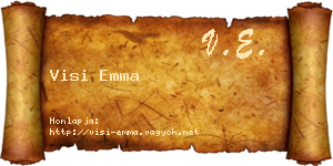 Visi Emma névjegykártya